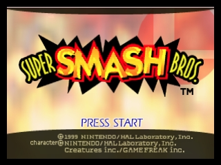 Super Smash Bros. (Europe) (En,Fr,De) Title Screen